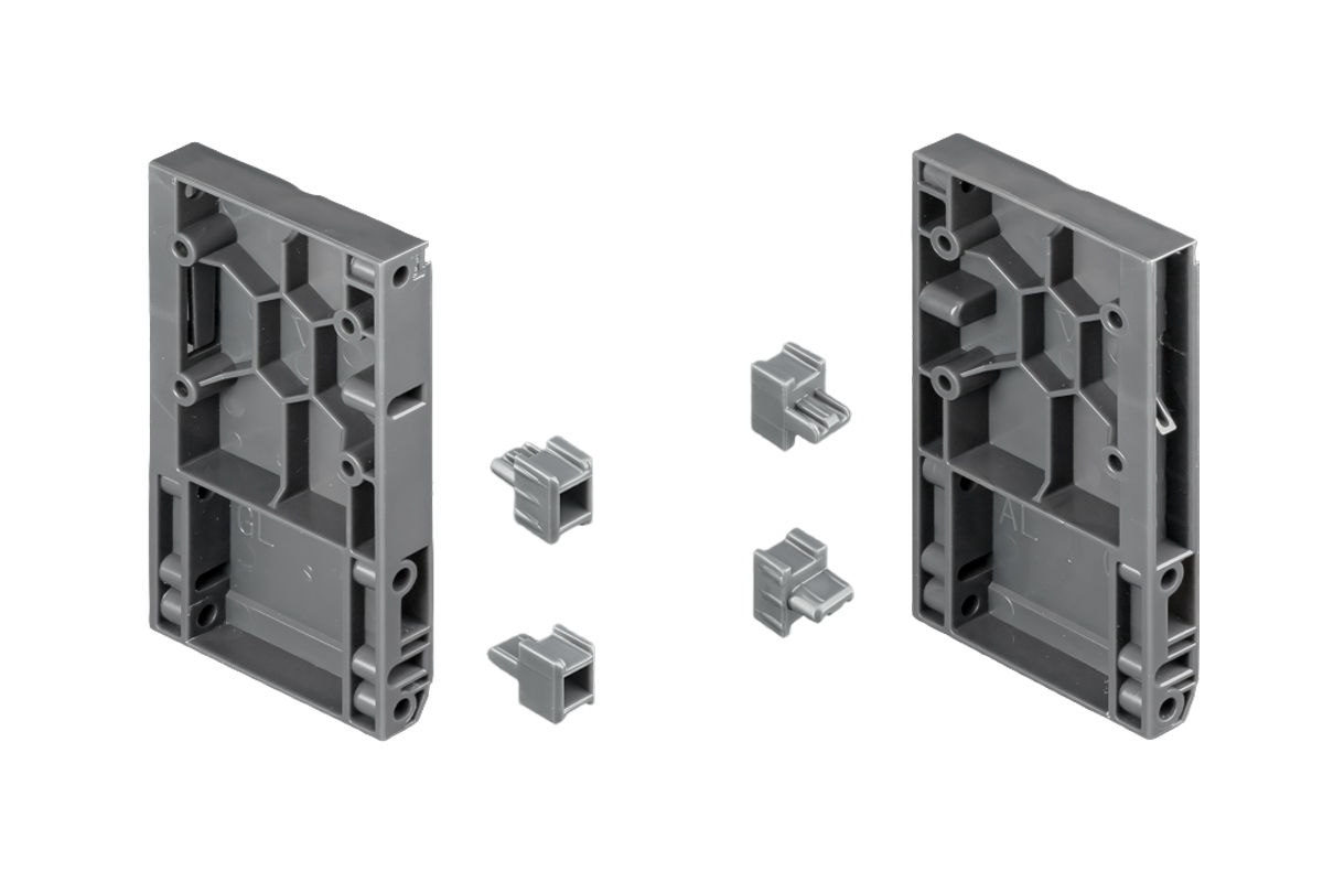 Держатели передней панели Unihopper Magic Box H80, комплект, серый