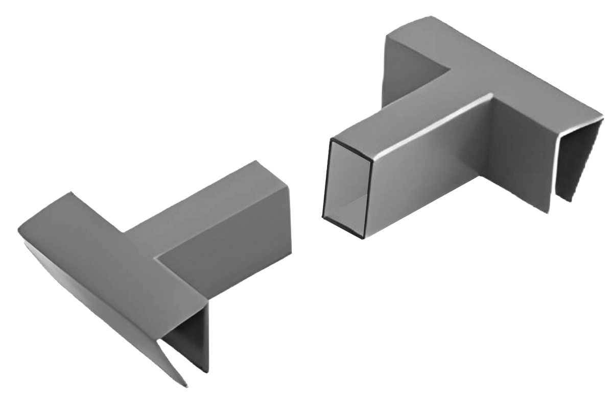 Держатели поперечного рейлинга Unihopper Magic Box, комплект, серый