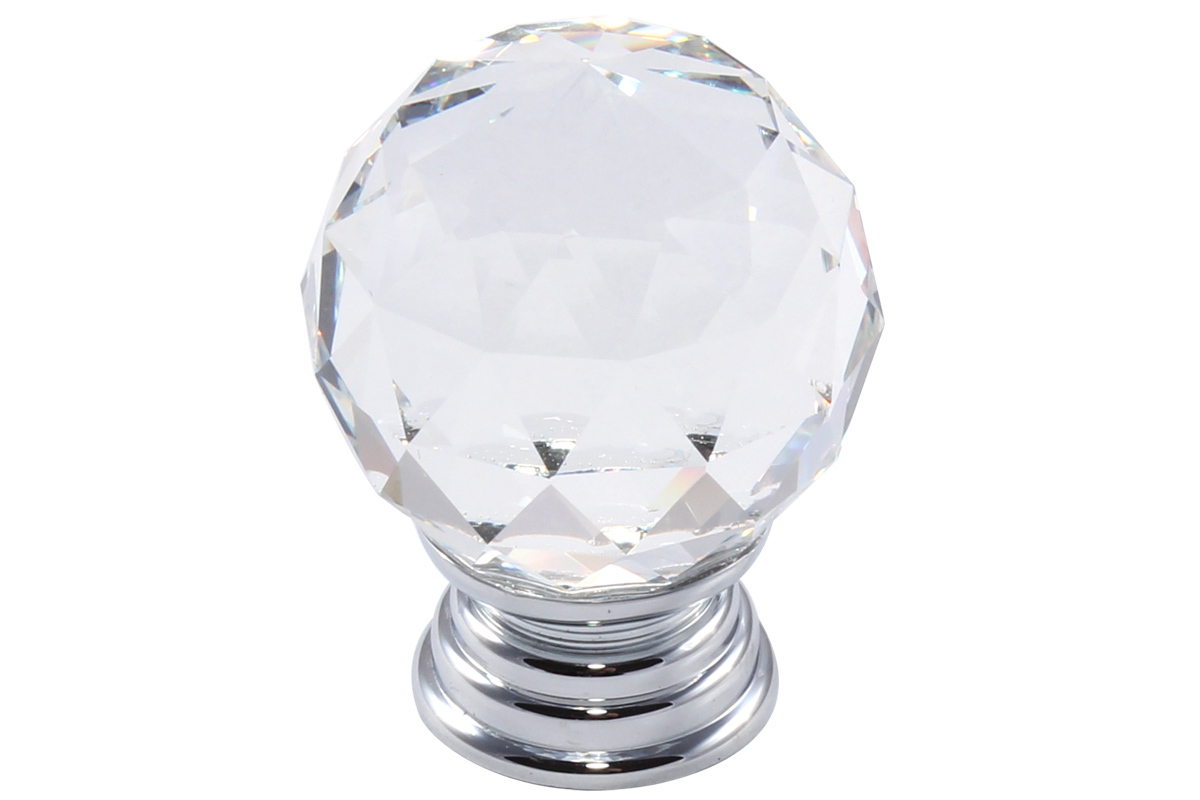 Ручка-кнопка шар с большим кристаллом