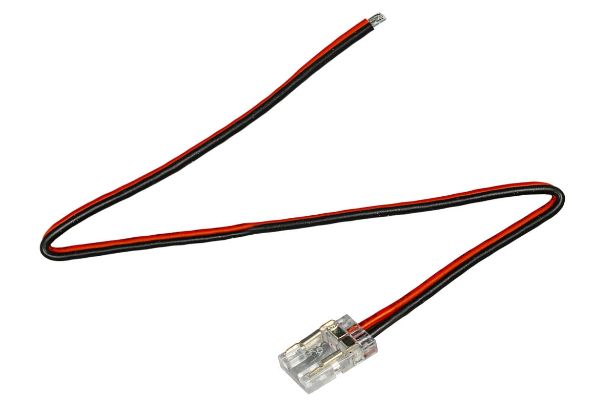 Провод питания для ленты SMD, COB 8 мм, односторонний с проводом 100 см