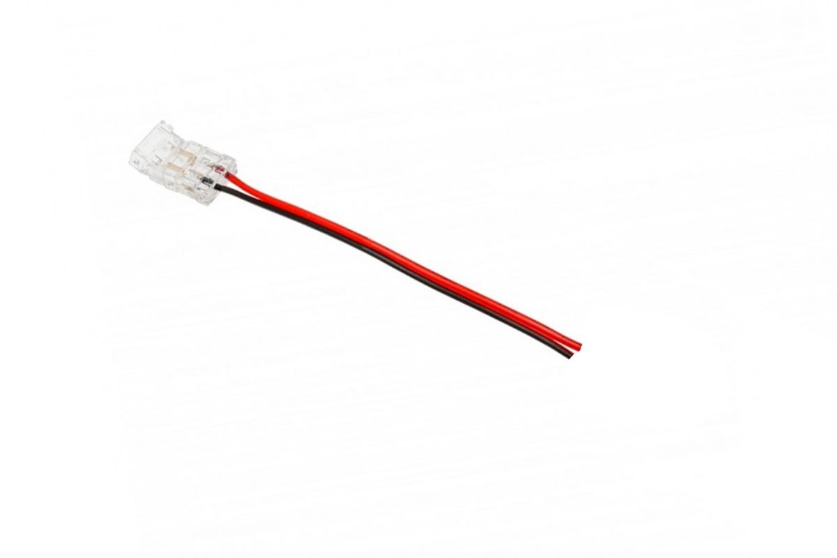 Коннектор для ленты СОВ 8 мм, односторонний с проводом 10 см