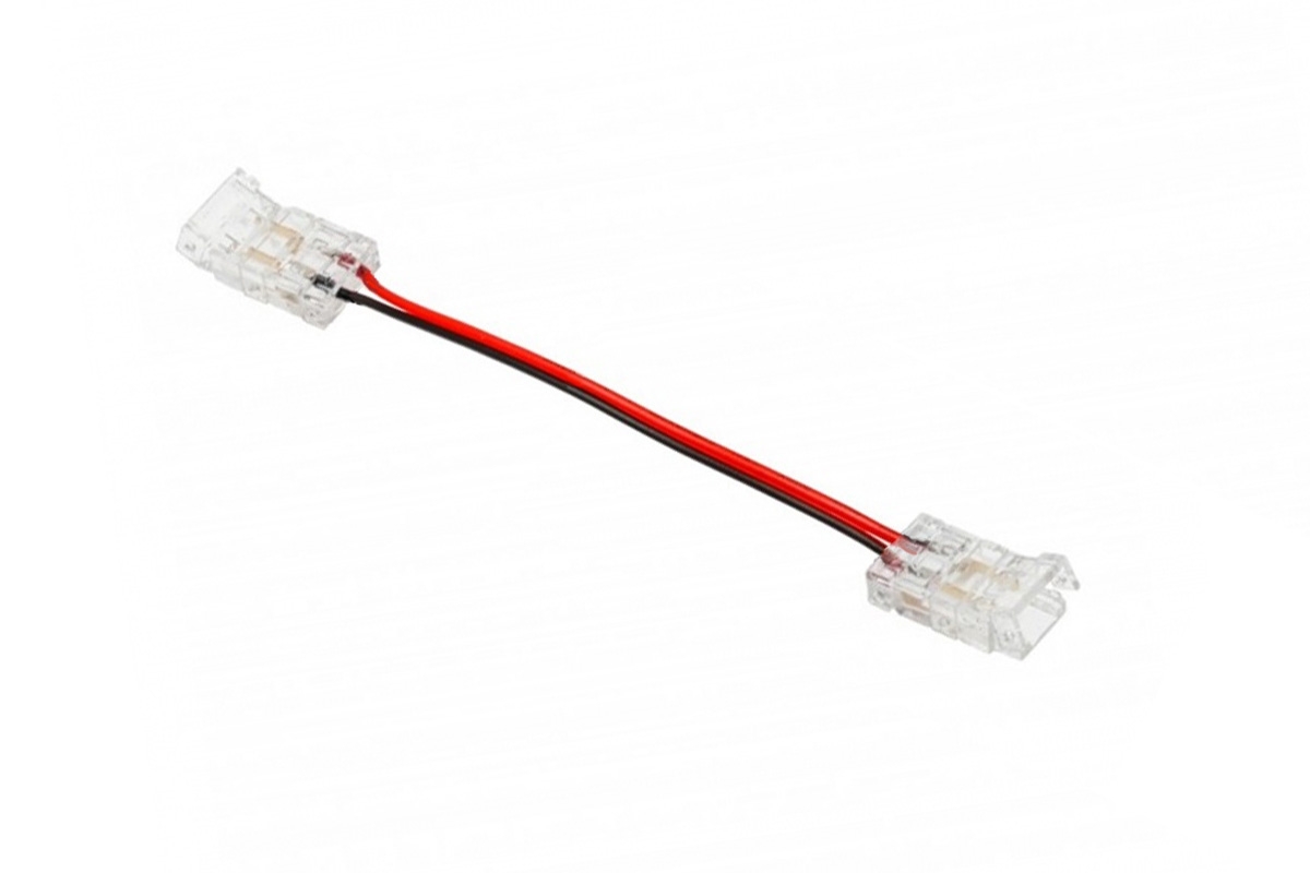 Коннектор для ленты СОВ 10 мм, двухсторонний с проводом 10 см